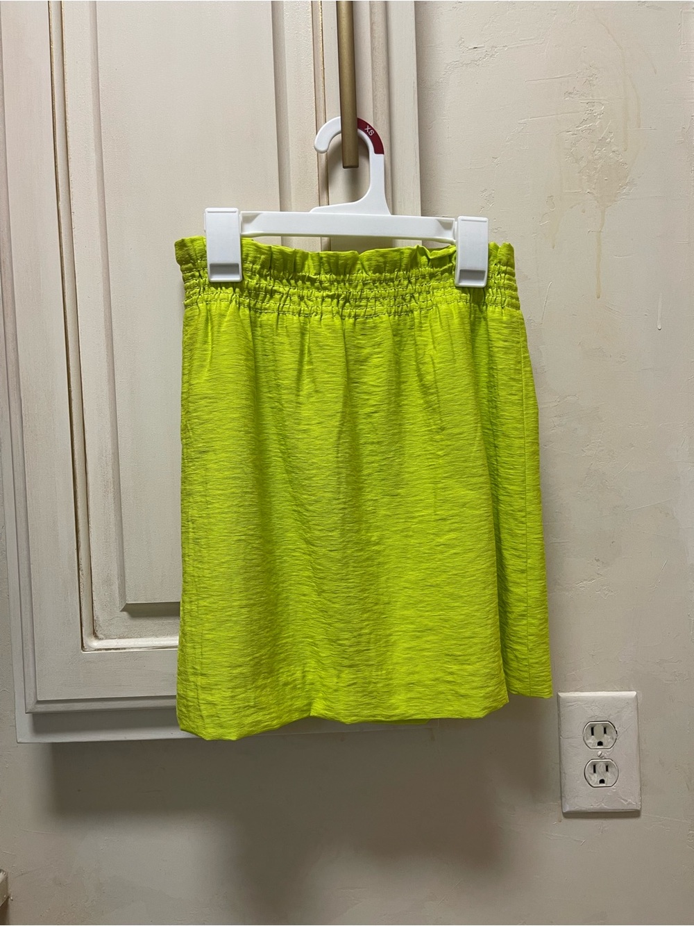 J Crew Lime Elastic-Waist Mini Skirt size 00